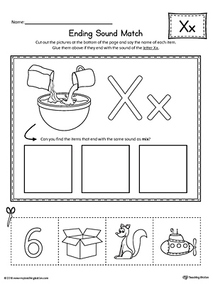 sort the uppercase and lowercase letter x worksheet