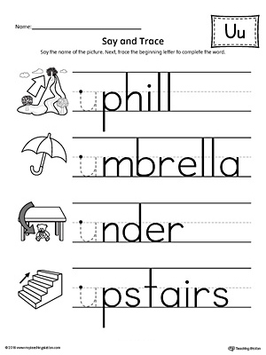 short u worksheets and activities by jane loretz tpt say and trace