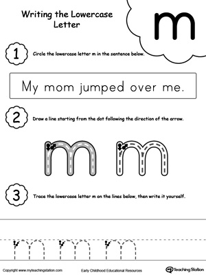 Printable Lowercase Letter M Template