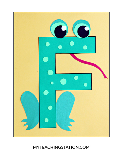 Letter F Craft Frog MyTeachingStation