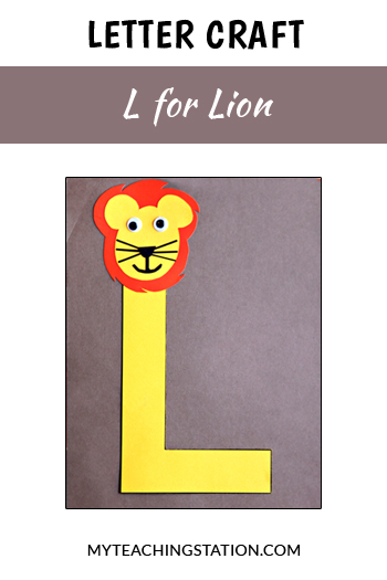 Letter L Craft: Lion | MyTeachingStation.com