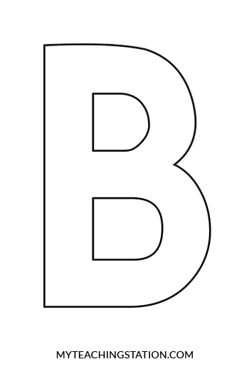 Uppercase Letter B Template for Crafts