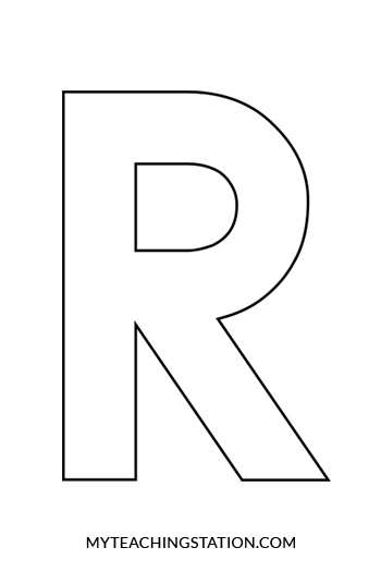 template r for preschool letter Letter  R Craft: MyTeachingStation.com Raccoon
