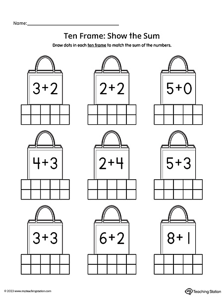 math addition worksheets for kindergarten pdf