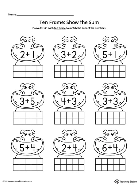 maths addition worksheets for kindergarten