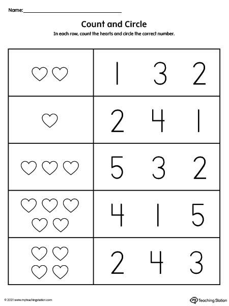 count and match numbers 1 10 worksheet myteachingstation com