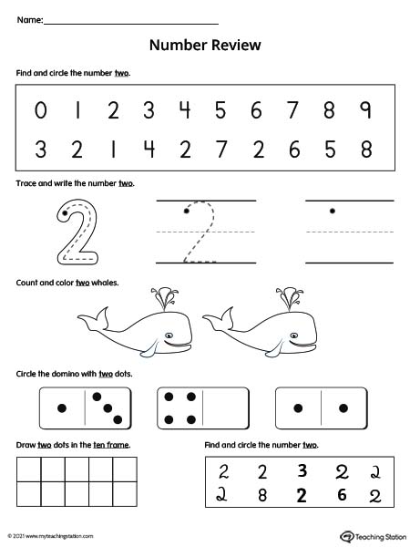 printable number 2 worksheets for preschool