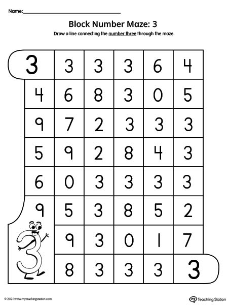 number maze worksheet 3 myteachingstation com