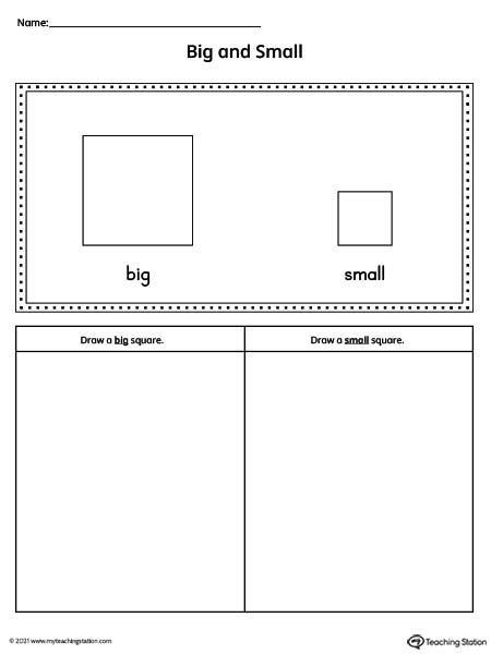 Big Small Worksheet Stock Illustrations – 655 Big Small Worksheet