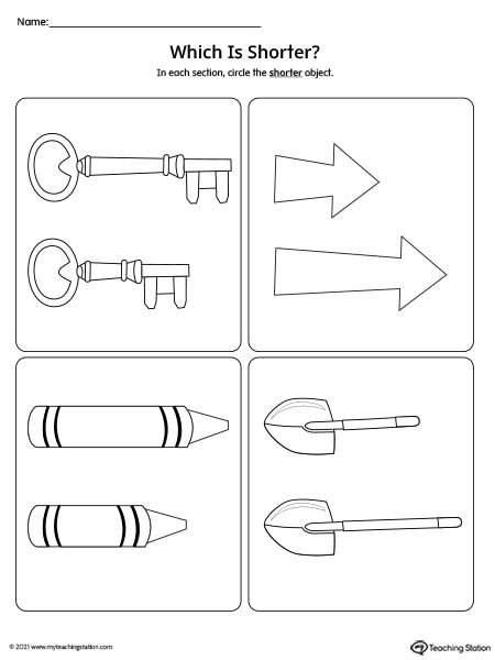 Learning measuring objects in inches Worksheet: Math Printable PDF for Kids