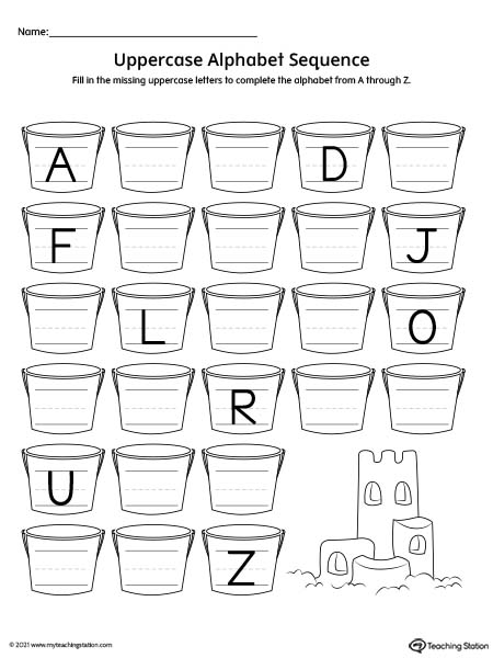 uppercase alphabet worksheets