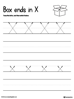 Free Letter X Tracing Worksheets